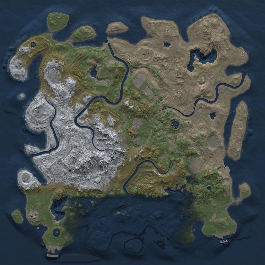 Rust Map: Procedural Map, Size: 5000, Seed: 1601498182, 17 Monuments
