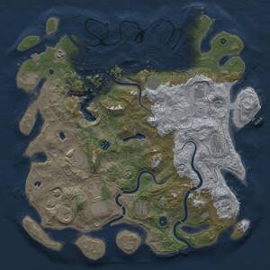 Thumbnail Rust Map: Procedural Map, Size: 4500, Seed: 250703, 17 Monuments