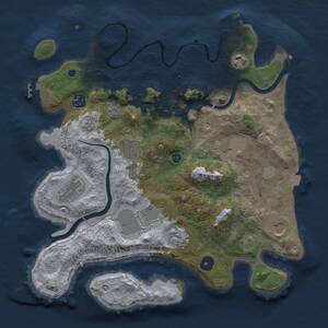 Thumbnail Rust Map: Procedural Map, Size: 3500, Seed: 1373056924, 15 Monuments