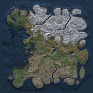 Thumbnail Rust Map: Procedural Map, Size: 4500, Seed: 406223647, 17 Monuments