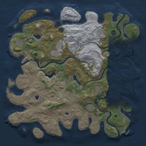 Thumbnail Rust Map: Procedural Map, Size: 4500, Seed: 917785846, 17 Monuments