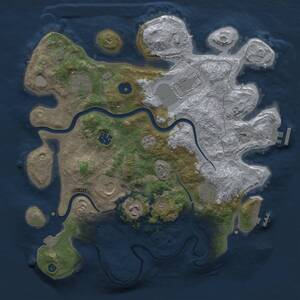 Thumbnail Rust Map: Procedural Map, Size: 3500, Seed: 920895162, 13 Monuments
