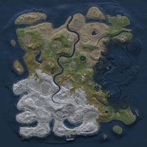Thumbnail Rust Map: Procedural Map, Size: 4000, Seed: 20250704, 16 Monuments