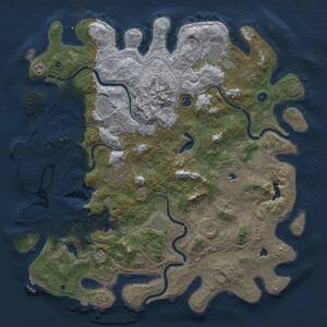 Thumbnail Rust Map: Procedural Map, Size: 5000, Seed: 37253212, 17 Monuments