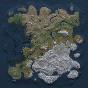 Thumbnail Rust Map: Procedural Map, Size: 4250, Seed: 797199303, 17 Monuments