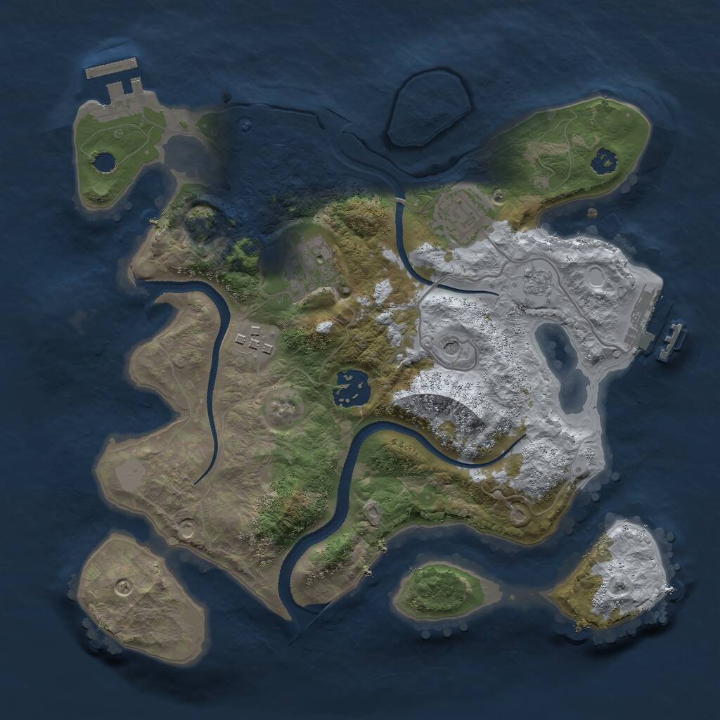 Rust Map: Procedural Map, Size: 2800, Seed: 96272601, 10 Monuments