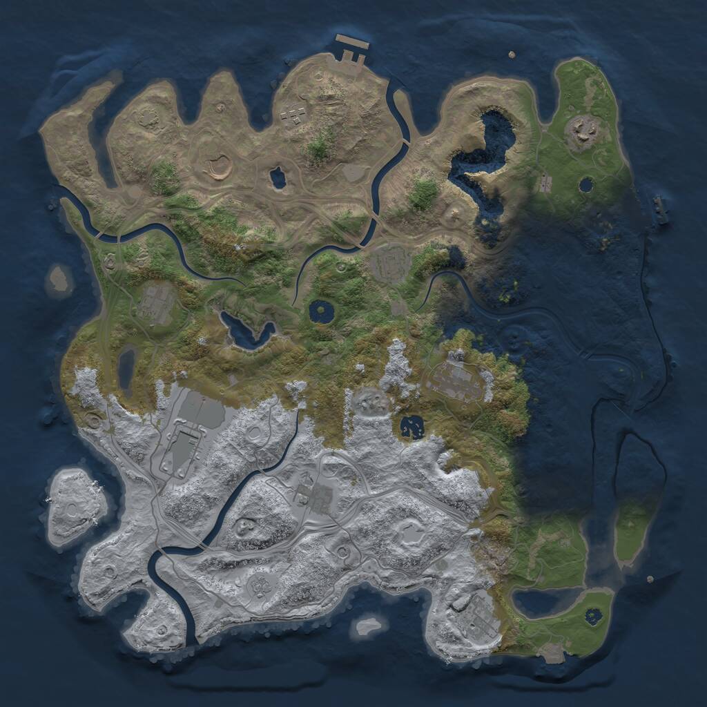 Rust Map: Procedural Map, Size: 4250, Seed: 1631674063, 16 Monuments