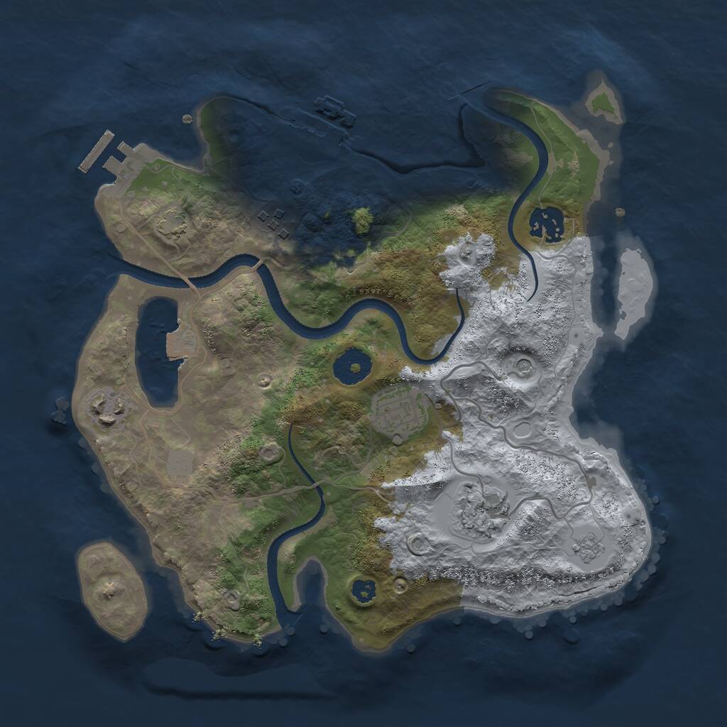 Rust Map: Procedural Map, Size: 3000, Seed: 818735411, 11 Monuments