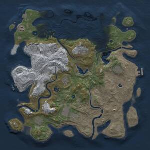 Thumbnail Rust Map: Procedural Map, Size: 4250, Seed: 1612817913, 16 Monuments