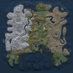 Thumbnail Rust Map: Procedural Map, Size: 4500, Seed: 913809916, 16 Monuments