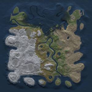 Thumbnail Rust Map: Procedural Map, Size: 4000, Seed: 55768421, 15 Monuments