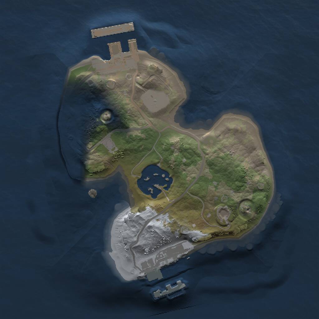 Rust Map: Procedural Map, Size: 1500, Seed: 904302111, 4 Monuments