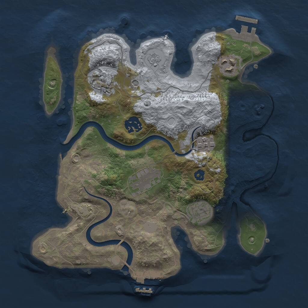 Rust Map: Procedural Map, Size: 2800, Seed: 20603189, 12 Monuments
