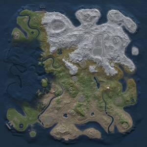 Thumbnail Rust Map: Procedural Map, Size: 4500, Seed: 2130957085, 17 Monuments