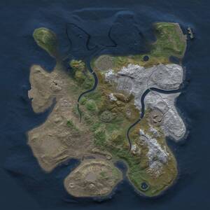 Thumbnail Rust Map: Procedural Map, Size: 3000, Seed: 246810, 12 Monuments