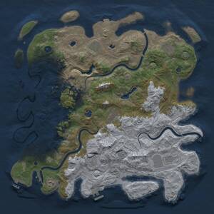 Thumbnail Rust Map: Procedural Map, Size: 4500, Seed: 2044984750, 15 Monuments