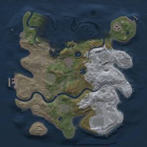 Thumbnail Rust Map: Procedural Map, Size: 3500, Seed: 688331367, 14 Monuments
