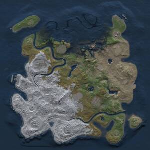 Thumbnail Rust Map: Procedural Map, Size: 4000, Seed: 1661, 16 Monuments