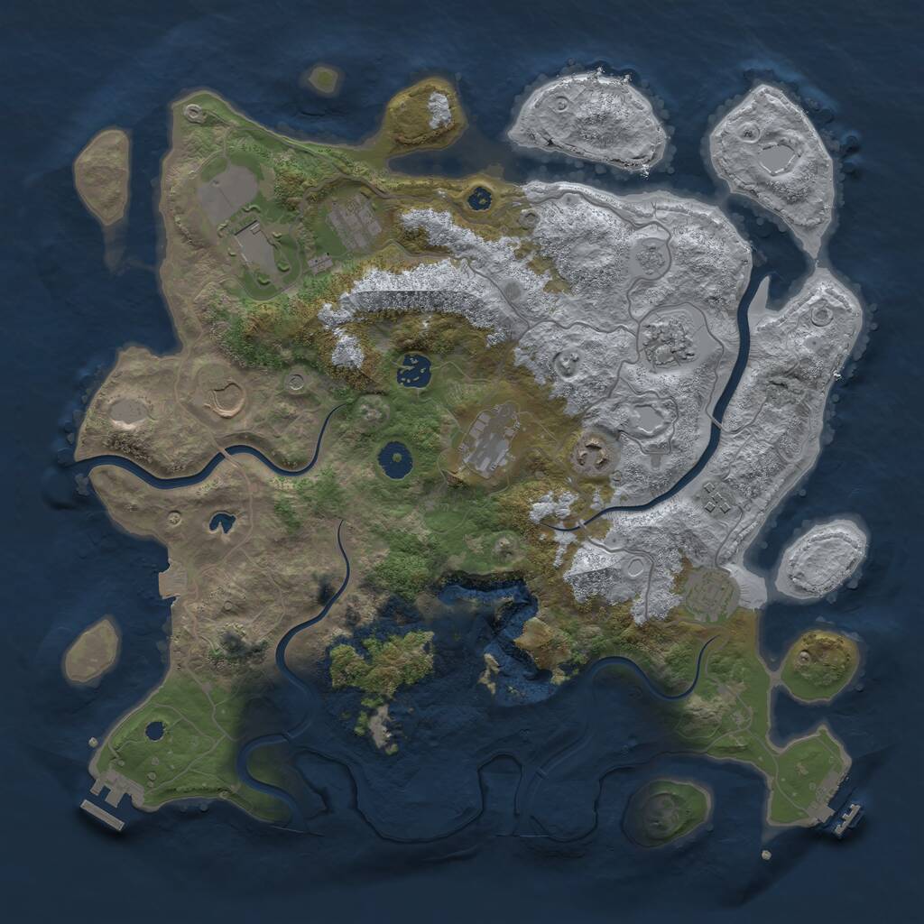 Rust Map: Procedural Map, Size: 4000, Seed: 1654197055, 15 Monuments
