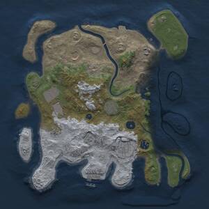 Thumbnail Rust Map: Procedural Map, Size: 3500, Seed: 2050969454, 13 Monuments