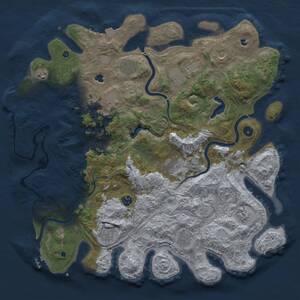 Thumbnail Rust Map: Procedural Map, Size: 4500, Seed: 1015935265, 17 Monuments
