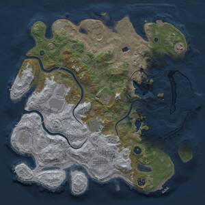 Thumbnail Rust Map: Procedural Map, Size: 4000, Seed: 259176411, 15 Monuments