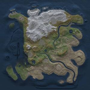 Thumbnail Rust Map: Procedural Map, Size: 3500, Seed: 1850225496, 14 Monuments