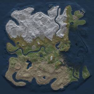 Thumbnail Rust Map: Procedural Map, Size: 4250, Seed: 95273771, 17 Monuments