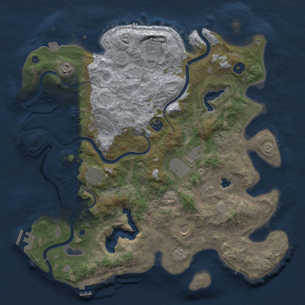 Rust Map: Procedural Map, Size: 4000, Seed: 1800771034, 15 Monuments