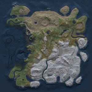 Thumbnail Rust Map: Procedural Map, Size: 4250, Seed: 300003849, 15 Monuments