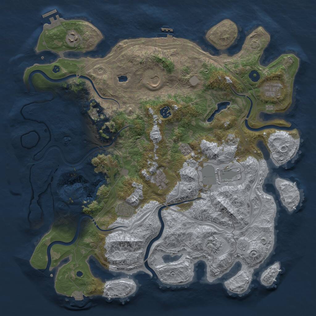 Rust Map: Procedural Map, Size: 4250, Seed: 300003849, 15 Monuments