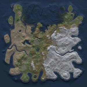 Thumbnail Rust Map: Procedural Map, Size: 4250, Seed: 1755430397, 14 Monuments