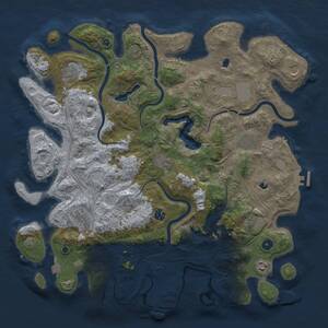 Thumbnail Rust Map: Procedural Map, Size: 4500, Seed: 1522450409, 17 Monuments