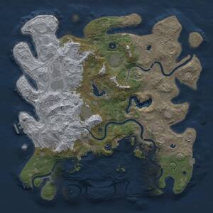Thumbnail Rust Map: Procedural Map, Size: 4500, Seed: 12962169, 17 Monuments