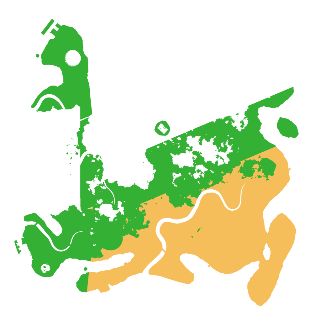 Biome Rust Map: Procedural Map, Size: 3600, Seed: 1352784769