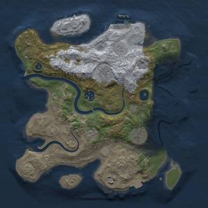 Thumbnail Rust Map: Procedural Map, Size: 3000, Seed: 1353253872, 11 Monuments