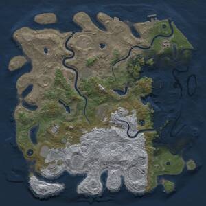 Thumbnail Rust Map: Procedural Map, Size: 4700, Seed: 988052421, 17 Monuments