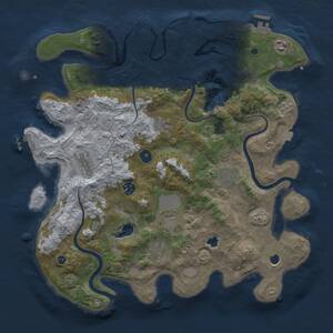 Thumbnail Rust Map: Procedural Map, Size: 4000, Seed: 255808186, 15 Monuments