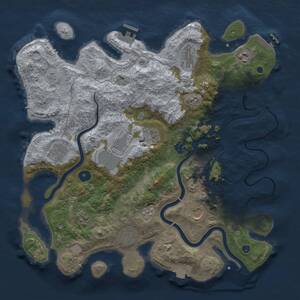 Thumbnail Rust Map: Procedural Map, Size: 3850, Seed: 533641288, 16 Monuments