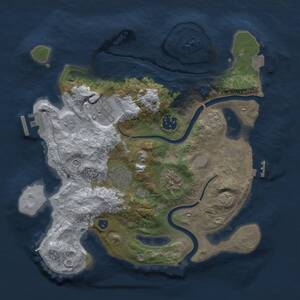 Thumbnail Rust Map: Procedural Map, Size: 3000, Seed: 3257333, 11 Monuments