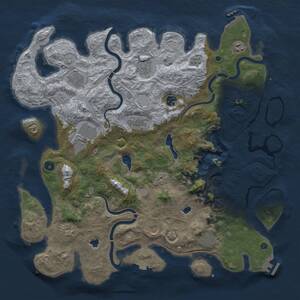 Thumbnail Rust Map: Procedural Map, Size: 4500, Seed: 138308061, 16 Monuments