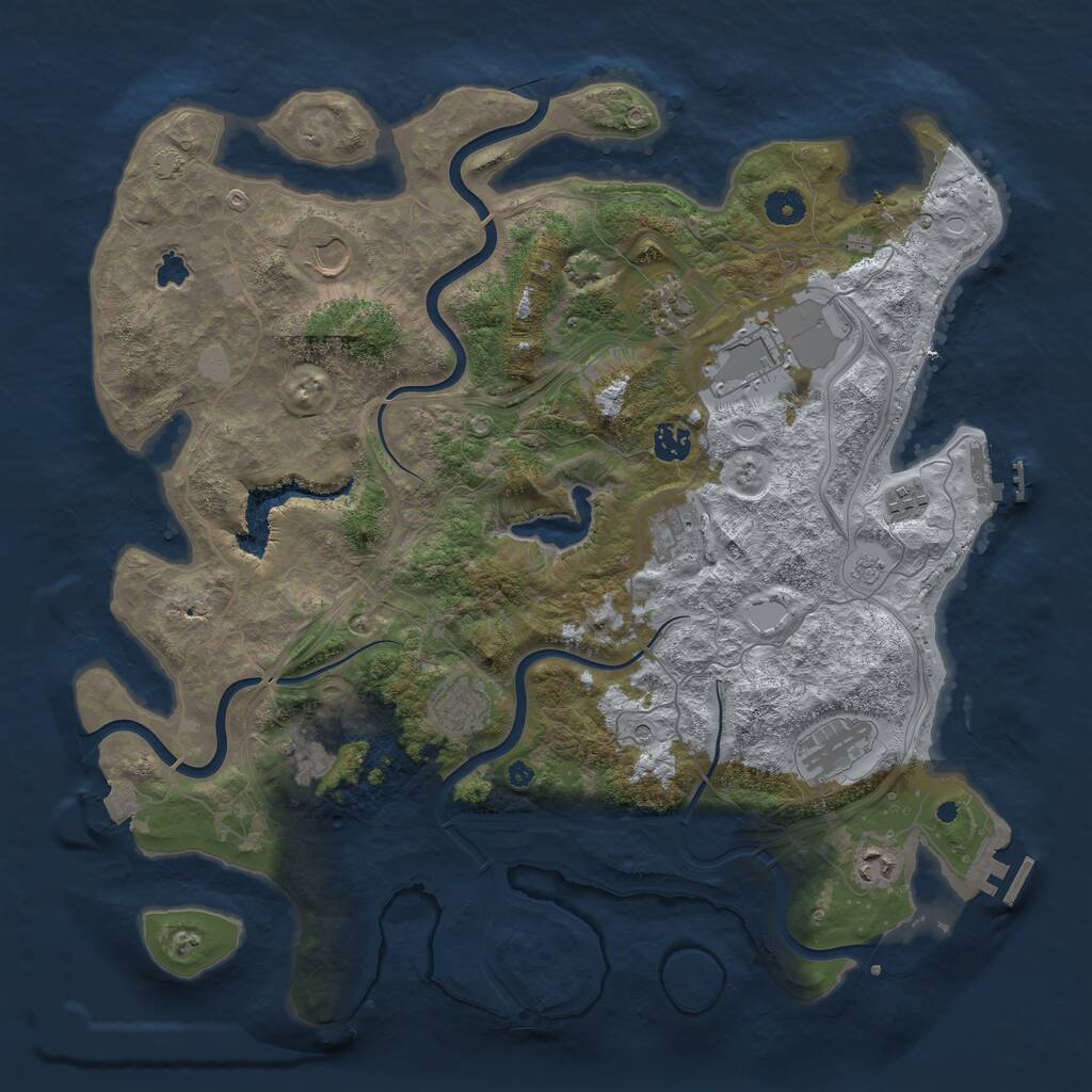 Rust Map: Procedural Map, Size: 4250, Seed: 91534769, 16 Monuments