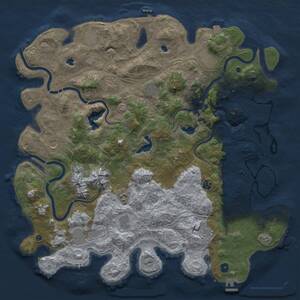 Thumbnail Rust Map: Procedural Map, Size: 5000, Seed: 2146725739, 17 Monuments