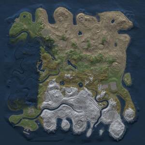 Thumbnail Rust Map: Procedural Map, Size: 4500, Seed: 1206283010, 17 Monuments