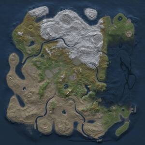 Thumbnail Rust Map: Procedural Map, Size: 4500, Seed: 1384870952, 17 Monuments