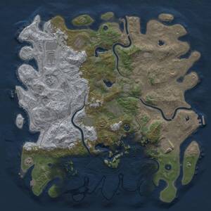 Thumbnail Rust Map: Procedural Map, Size: 4842, Seed: 4877234, 17 Monuments