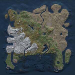 Thumbnail Rust Map: Procedural Map, Size: 4000, Seed: 1881, 15 Monuments