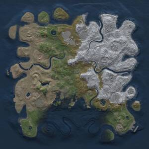 Thumbnail Rust Map: Procedural Map, Size: 4250, Seed: 1832977638, 16 Monuments