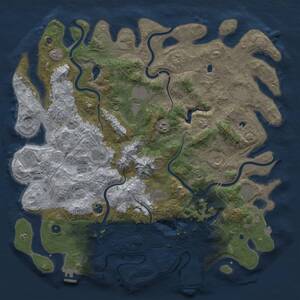 Thumbnail Rust Map: Procedural Map, Size: 5000, Seed: 8008555, 17 Monuments