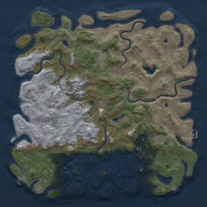 Thumbnail Rust Map: Procedural Map, Size: 6000, Seed: 1154650347, 17 Monuments